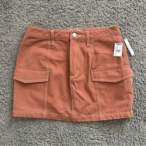 RSQ Rust-Colored Cargo Mini Skirt